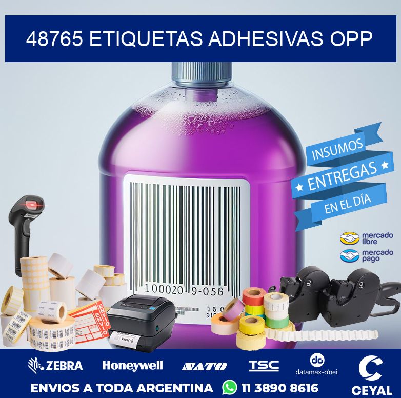 48765 ETIQUETAS ADHESIVAS OPP