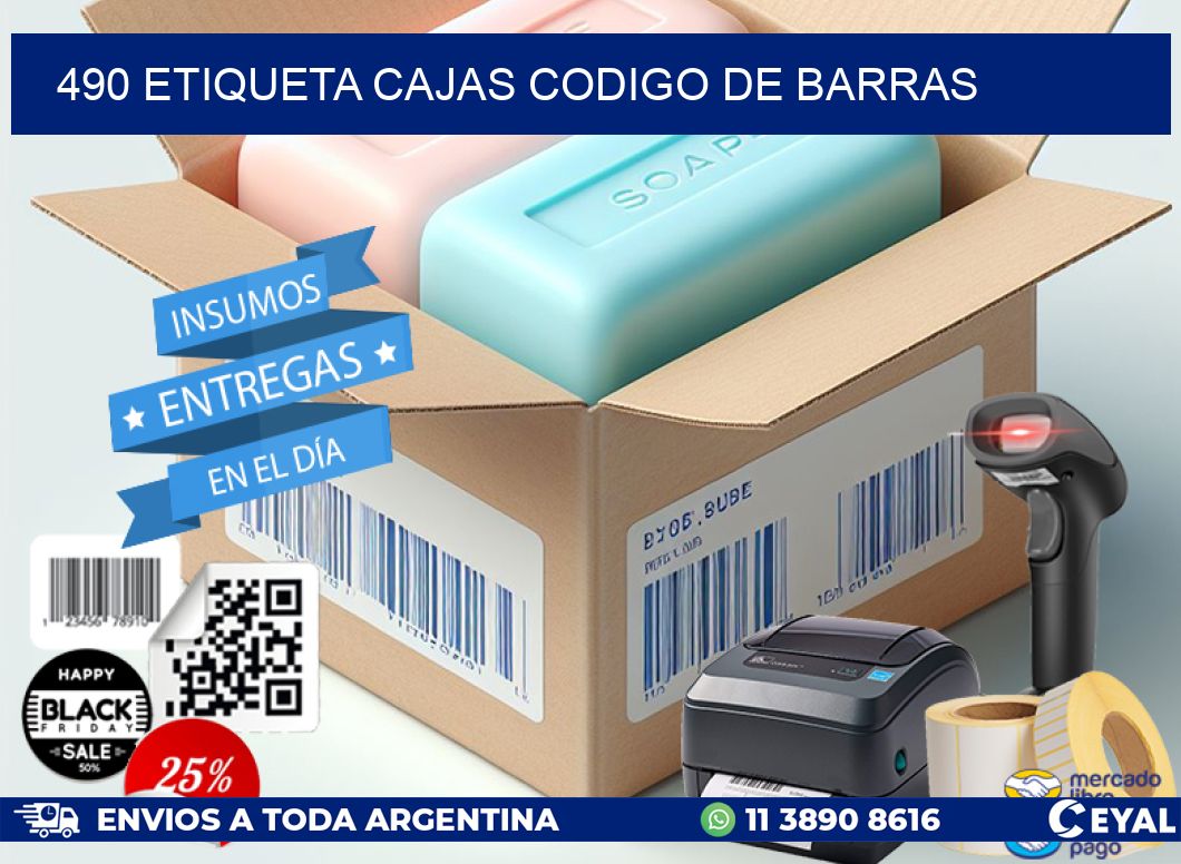 490 etiqueta cajas codigo de barras