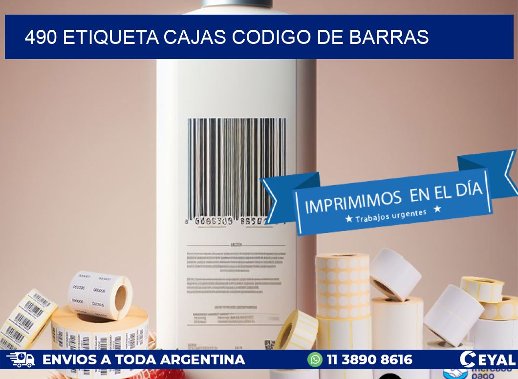 490 etiqueta cajas codigo de barras