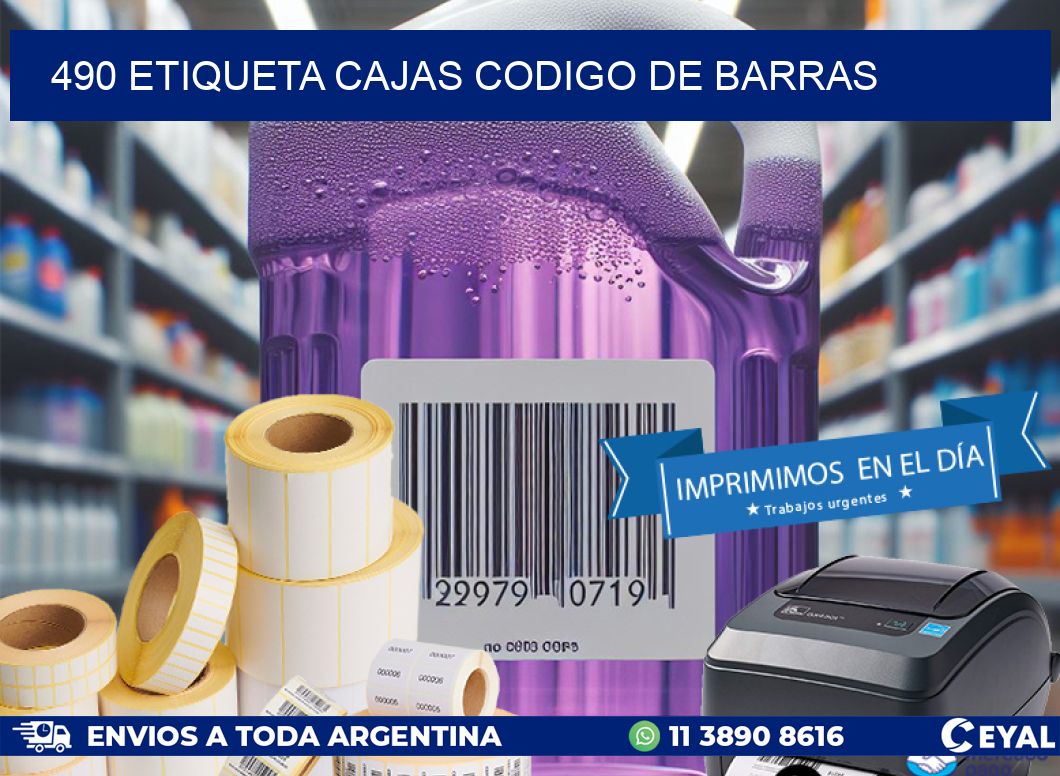 490 etiqueta cajas codigo de barras