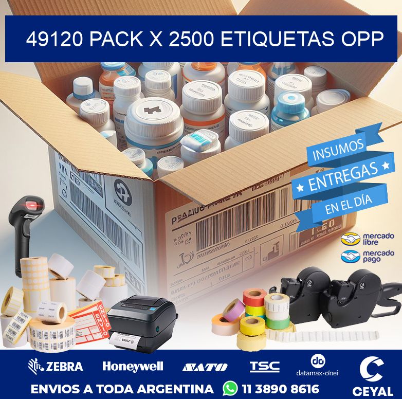 49120 PACK X 2500 ETIQUETAS OPP