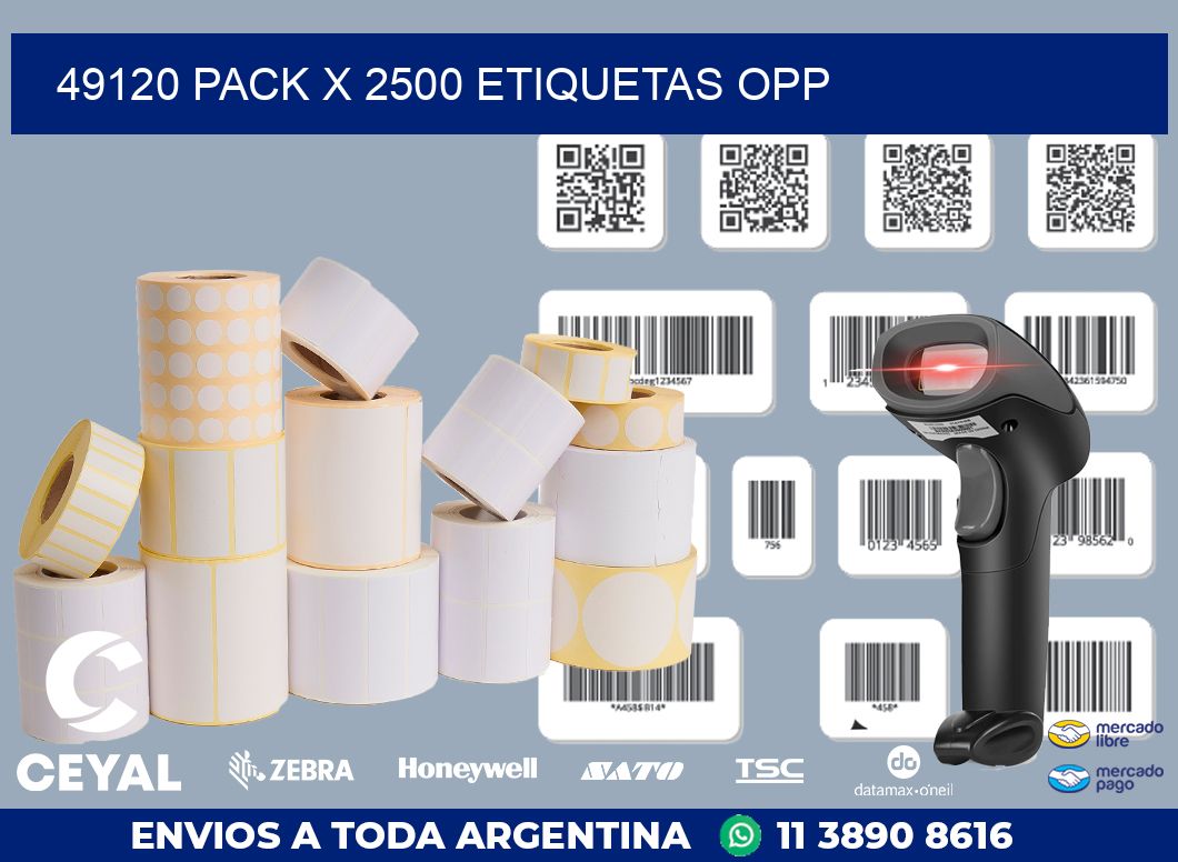 49120 PACK X 2500 ETIQUETAS OPP