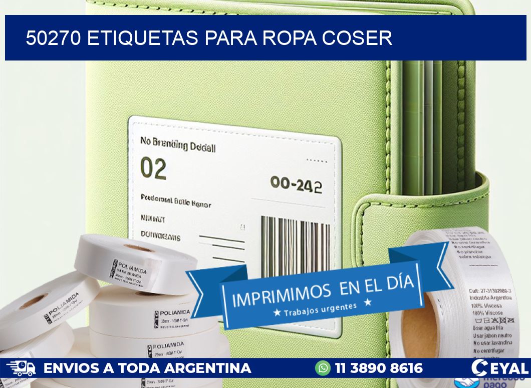 50270 ETIQUETAS PARA ROPA COSER