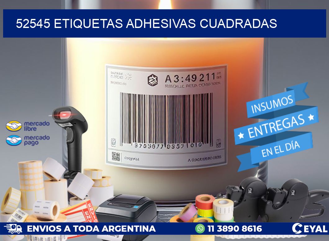 52545 ETIQUETAS ADHESIVAS CUADRADAS