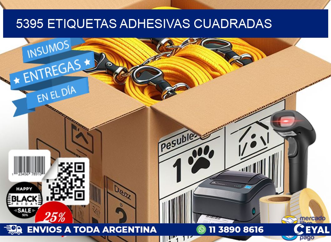 5395 ETIQUETAS ADHESIVAS CUADRADAS