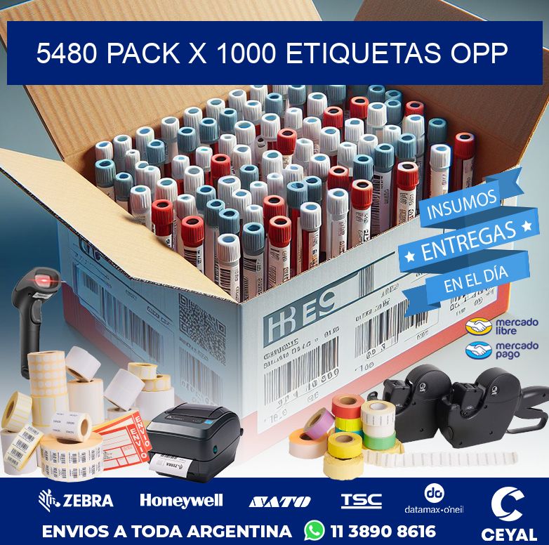 5480 PACK X 1000 ETIQUETAS OPP