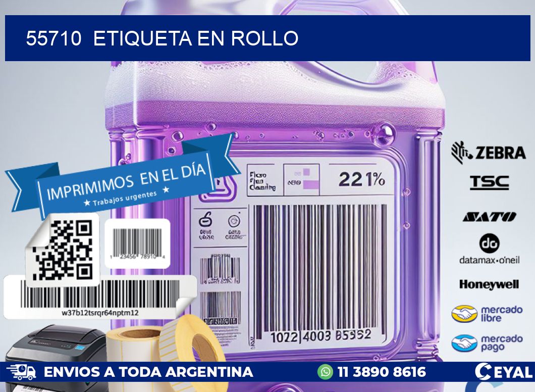 55710 etiqueta en rollo