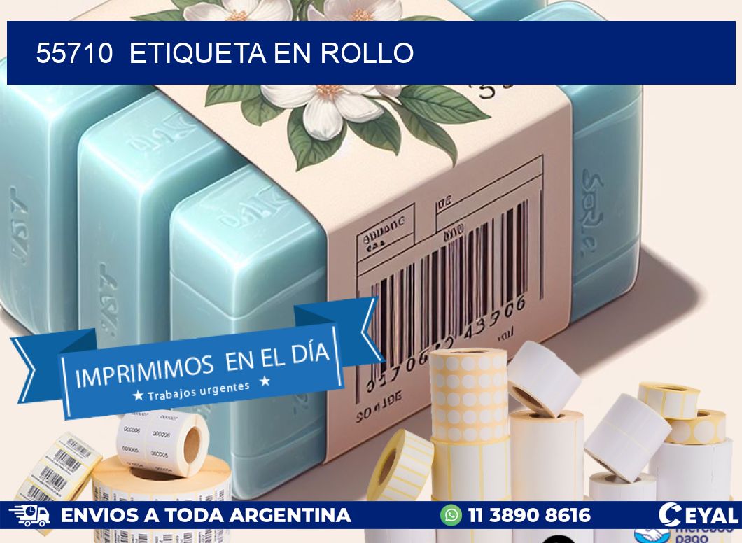 55710 etiqueta en rollo