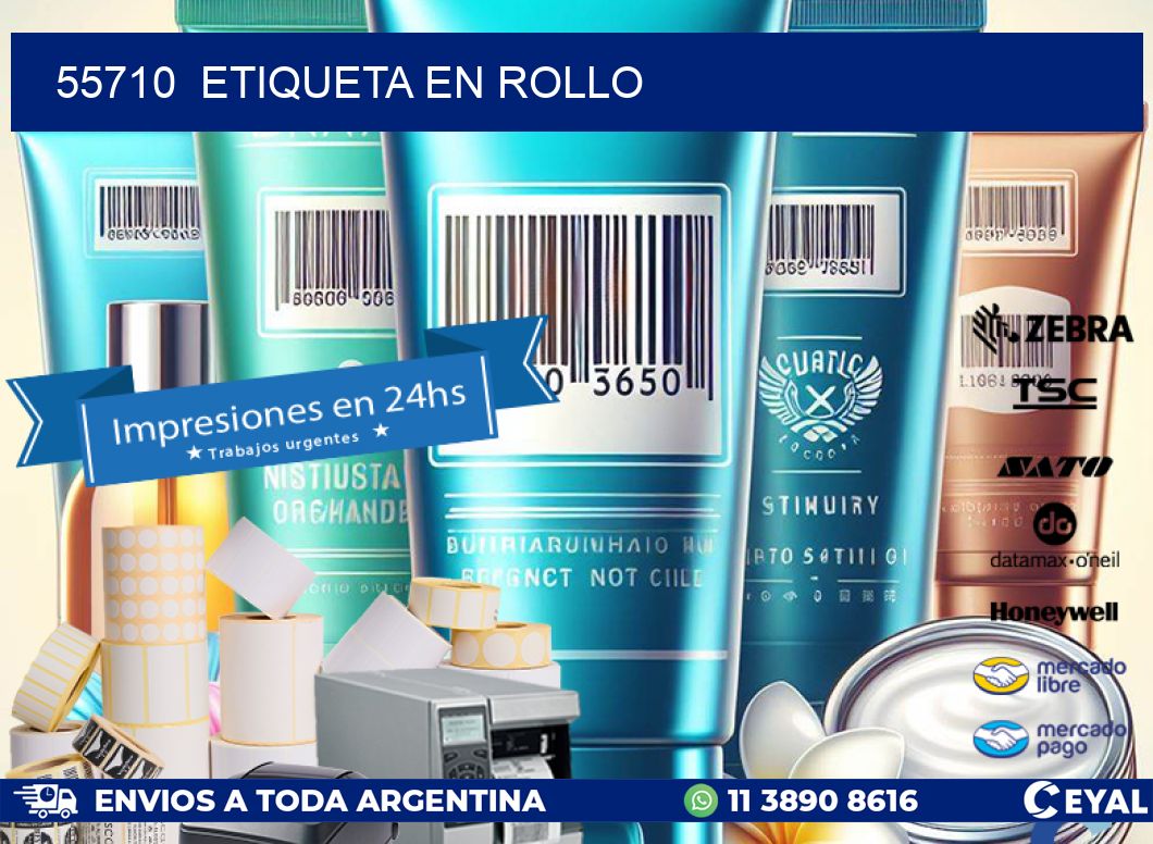 55710 etiqueta en rollo