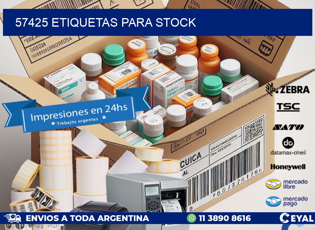 57425 ETIQUETAS PARA STOCK