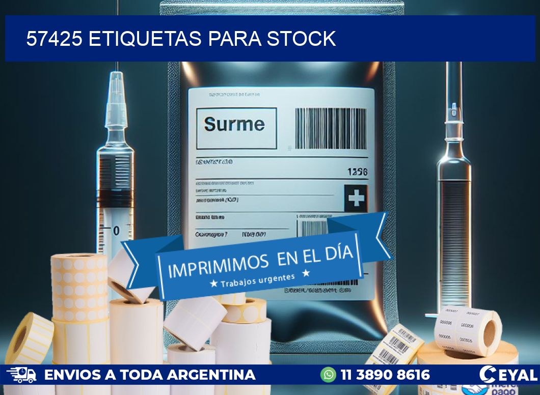 57425 ETIQUETAS PARA STOCK