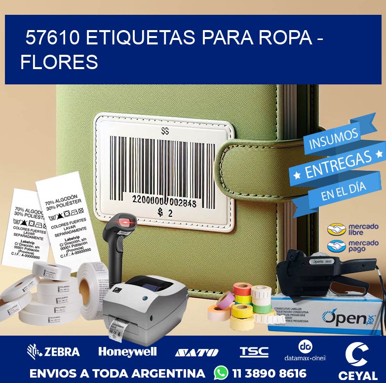 57610 ETIQUETAS PARA ROPA – FLORES