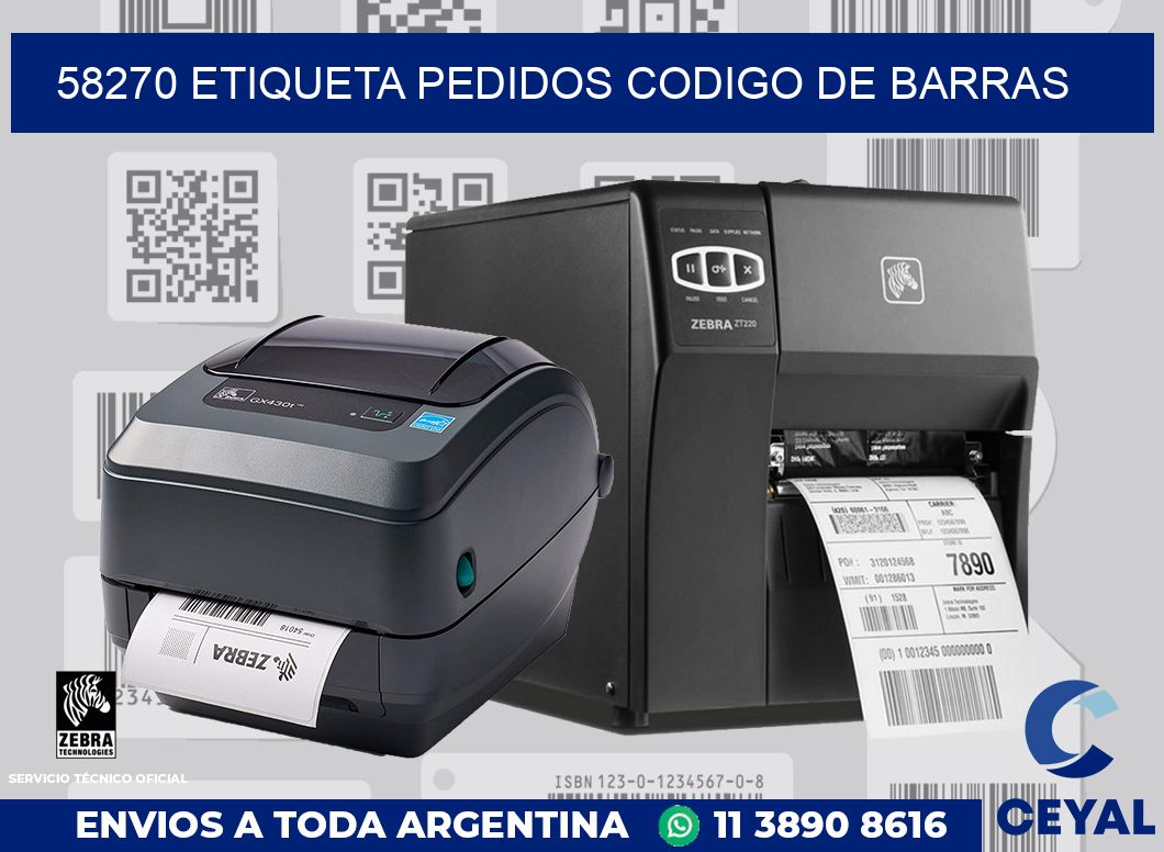58270 etiqueta pedidos codigo de barras