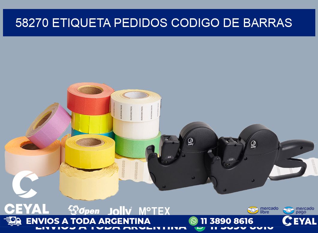 58270 etiqueta pedidos codigo de barras