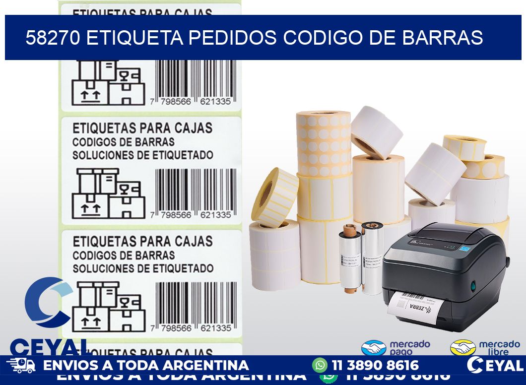 58270 etiqueta pedidos codigo de barras