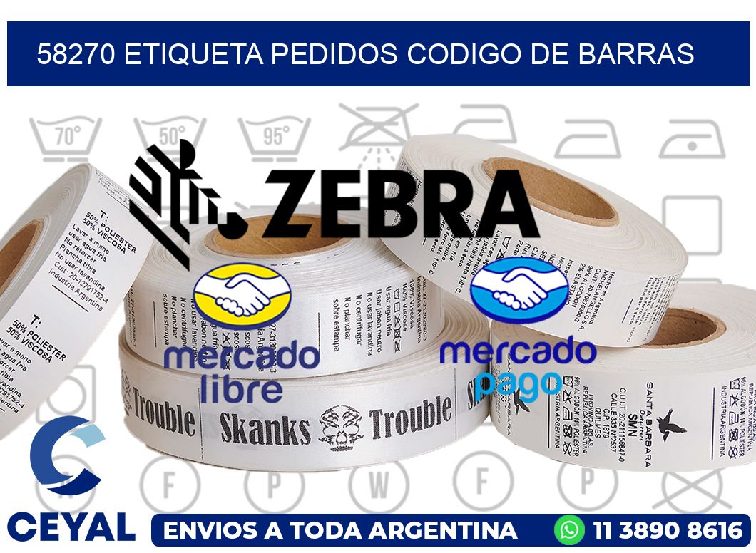 58270 etiqueta pedidos codigo de barras