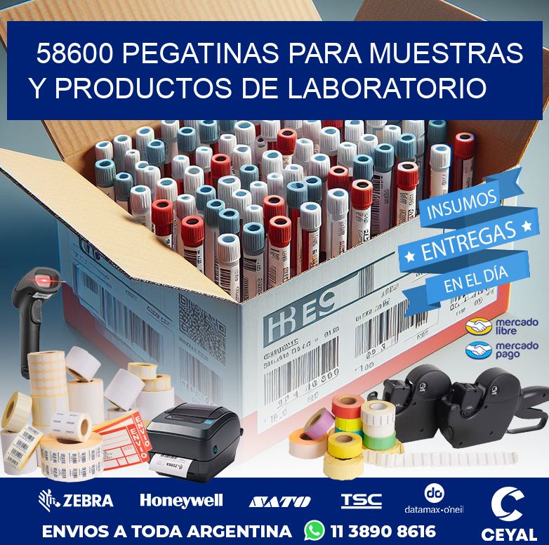 58600 PEGATINAS PARA MUESTRAS Y PRODUCTOS DE LABORATORIO