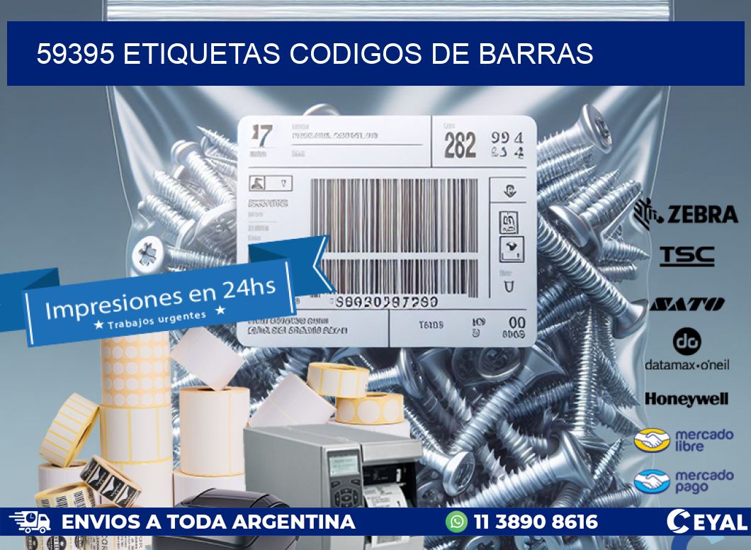 59395 etiquetas codigos de barras