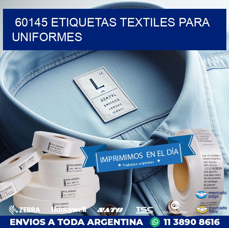 60145 ETIQUETAS TEXTILES PARA UNIFORMES