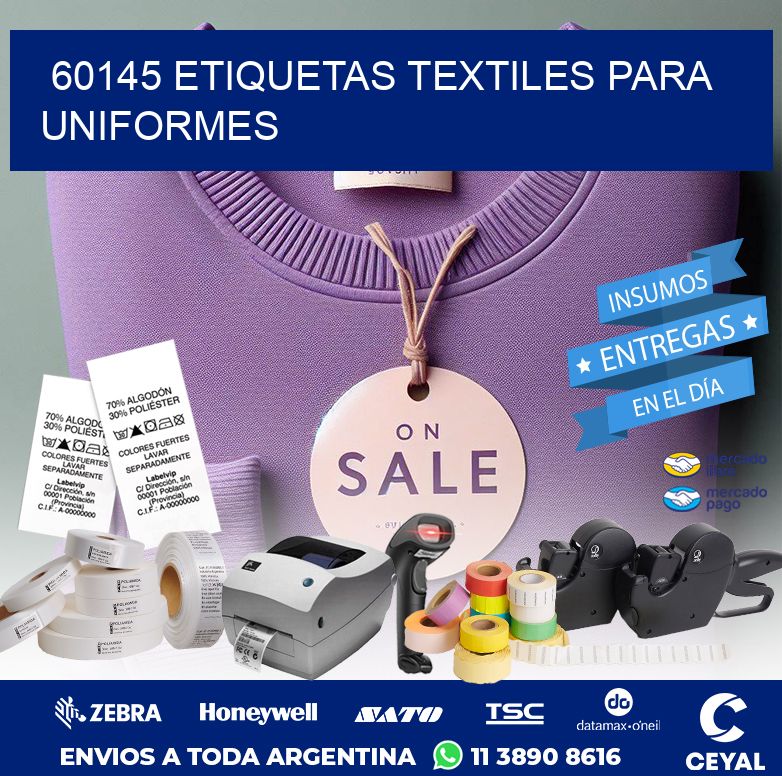 60145 ETIQUETAS TEXTILES PARA UNIFORMES