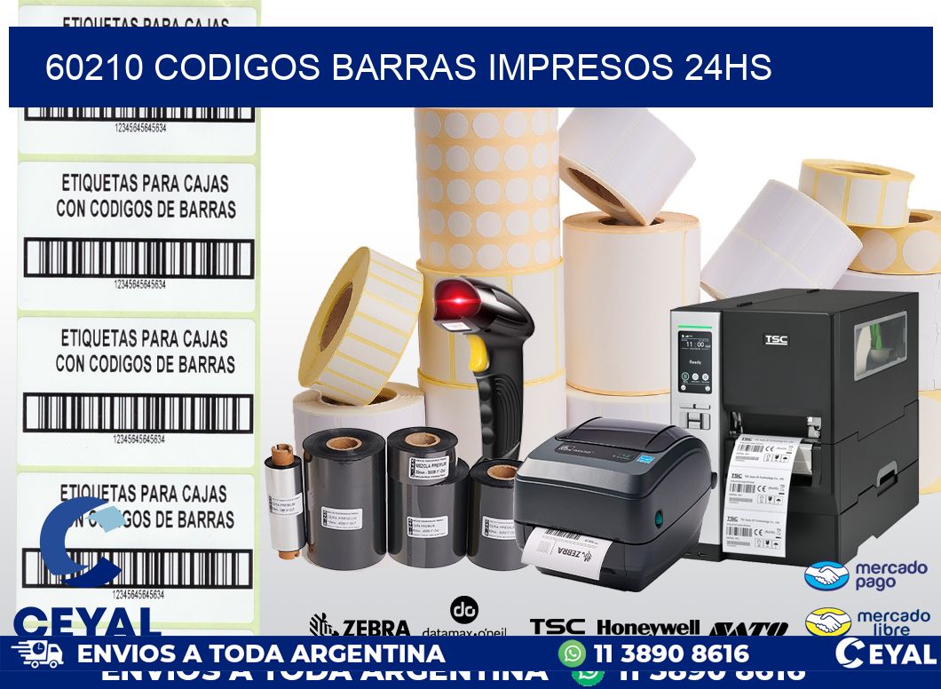 60210 codigos barras impresos 24hs