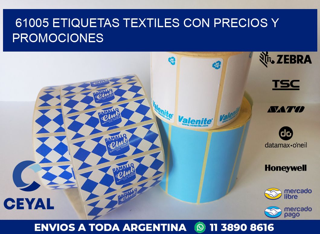 61005 ETIQUETAS TEXTILES CON PRECIOS Y PROMOCIONES