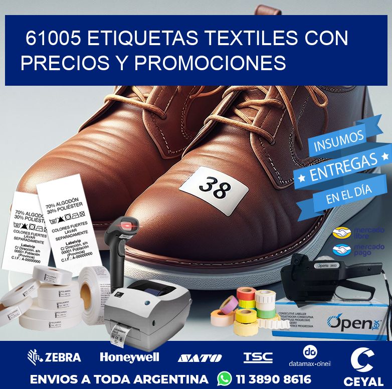 61005 ETIQUETAS TEXTILES CON PRECIOS Y PROMOCIONES
