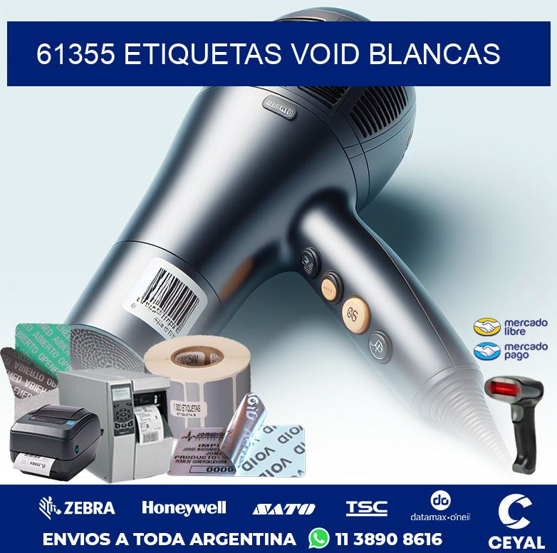 61355 ETIQUETAS VOID BLANCAS