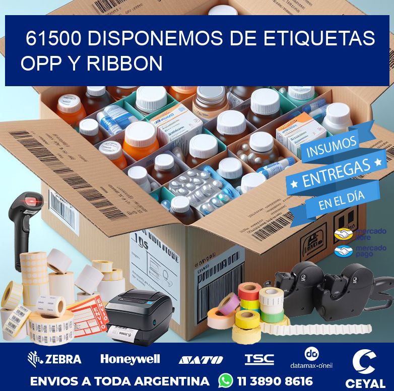 61500 DISPONEMOS DE ETIQUETAS OPP Y RIBBON