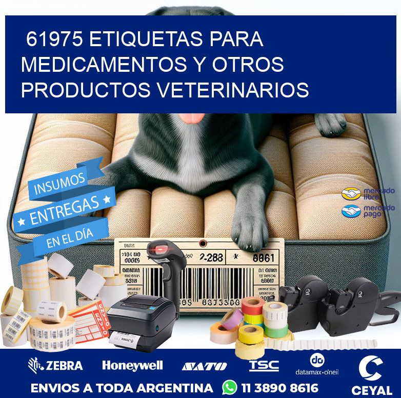 61975 ETIQUETAS PARA MEDICAMENTOS Y OTROS PRODUCTOS VETERINARIOS