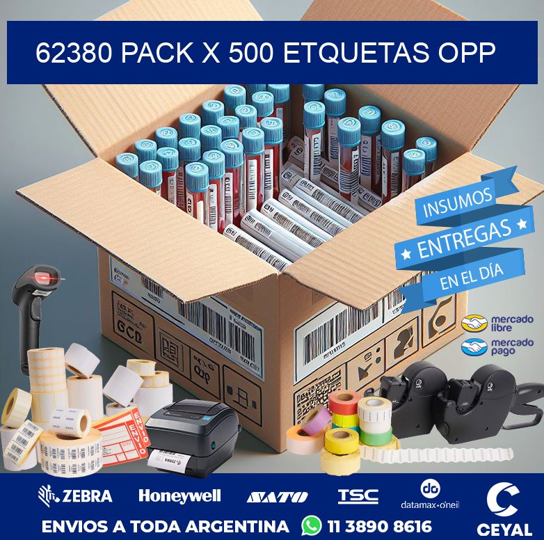 62380 PACK X 500 ETQUETAS OPP