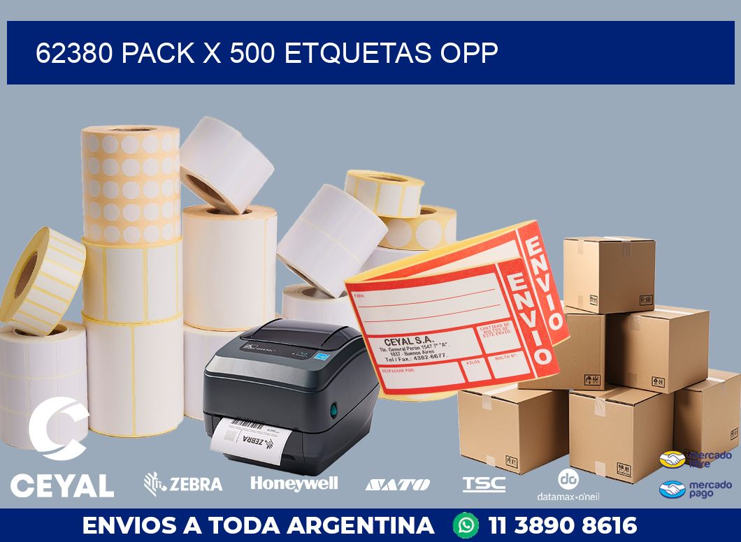 62380 PACK X 500 ETQUETAS OPP