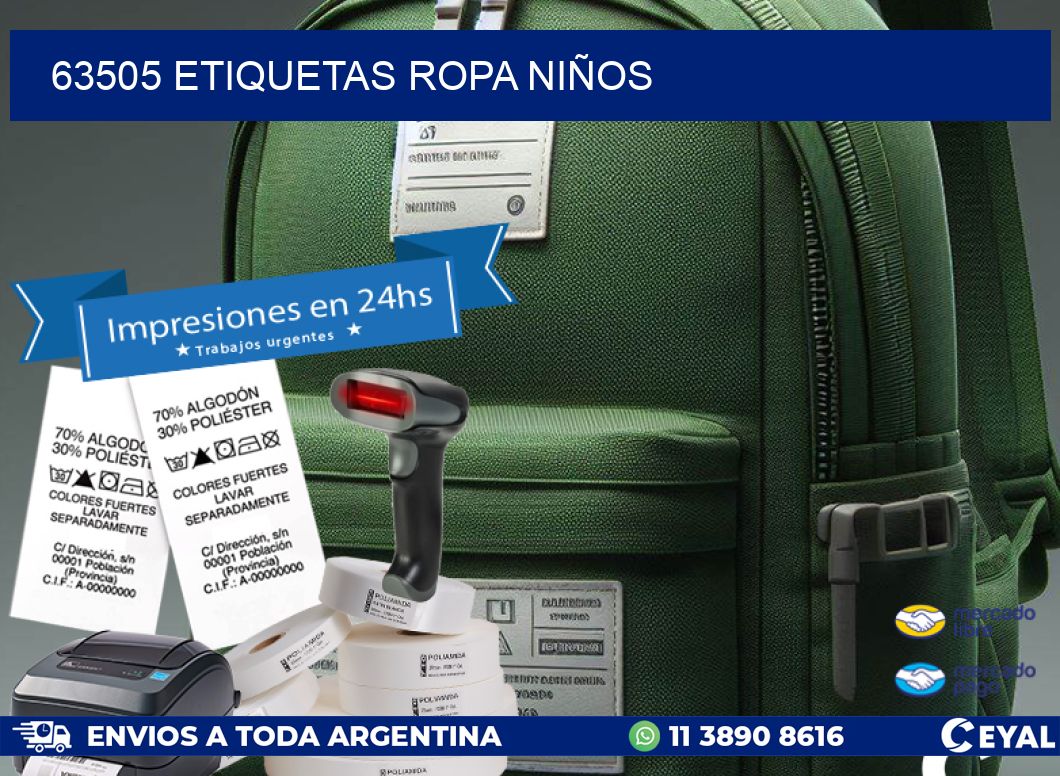 63505 ETIQUETAS ROPA NIÑOS