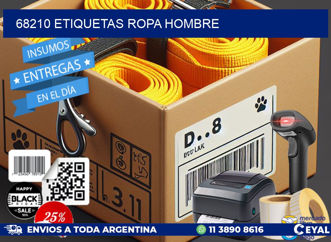 68210 ETIQUETAS ROPA HOMBRE