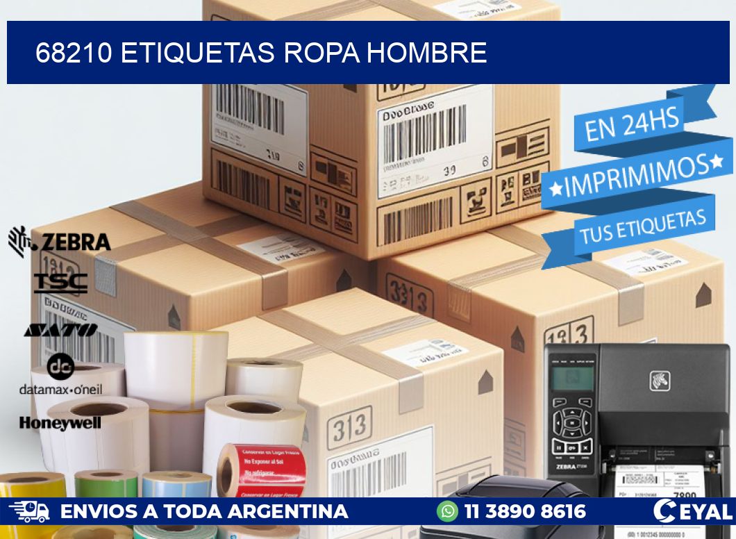 68210 ETIQUETAS ROPA HOMBRE