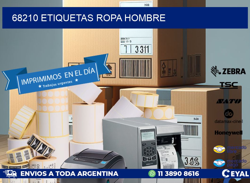 68210 ETIQUETAS ROPA HOMBRE