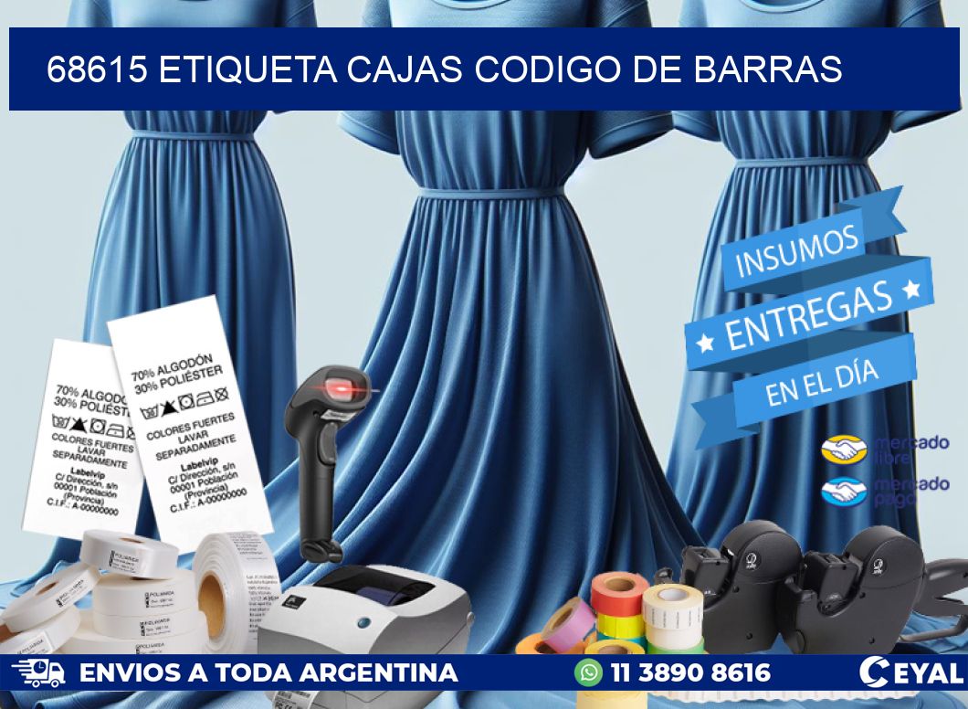 68615 etiqueta cajas codigo de barras