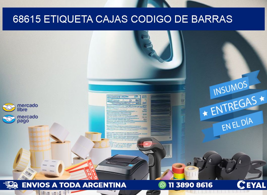 68615 etiqueta cajas codigo de barras