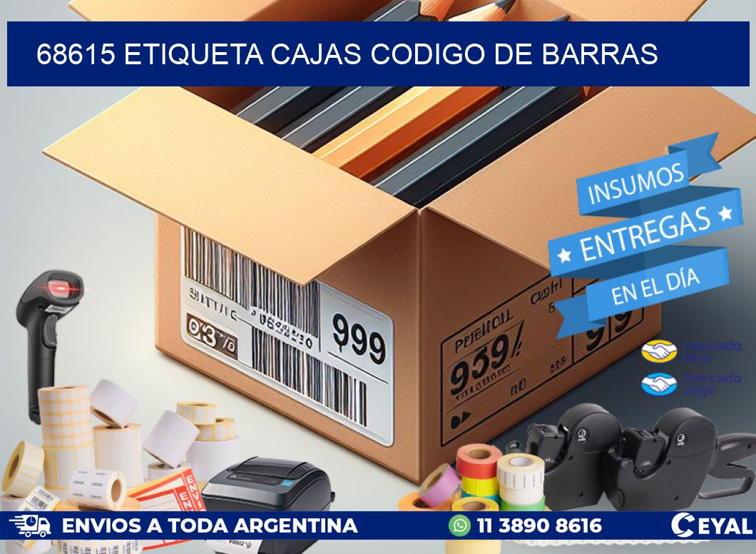 68615 etiqueta cajas codigo de barras