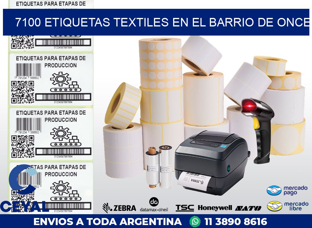 7100 ETIQUETAS TEXTILES EN EL BARRIO DE ONCE