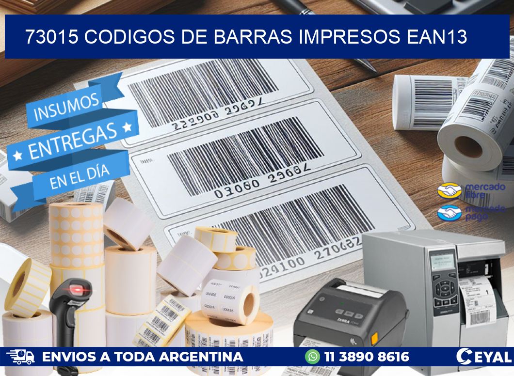 73015 Codigos de barras impresos ean13