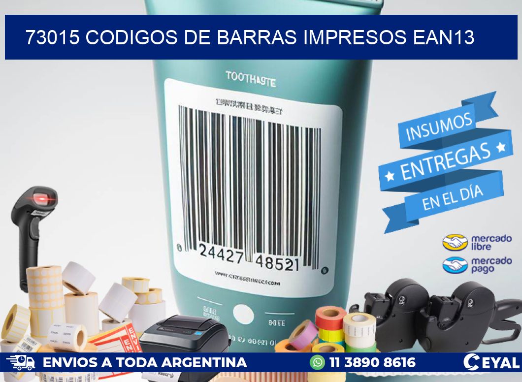 73015 Codigos de barras impresos ean13