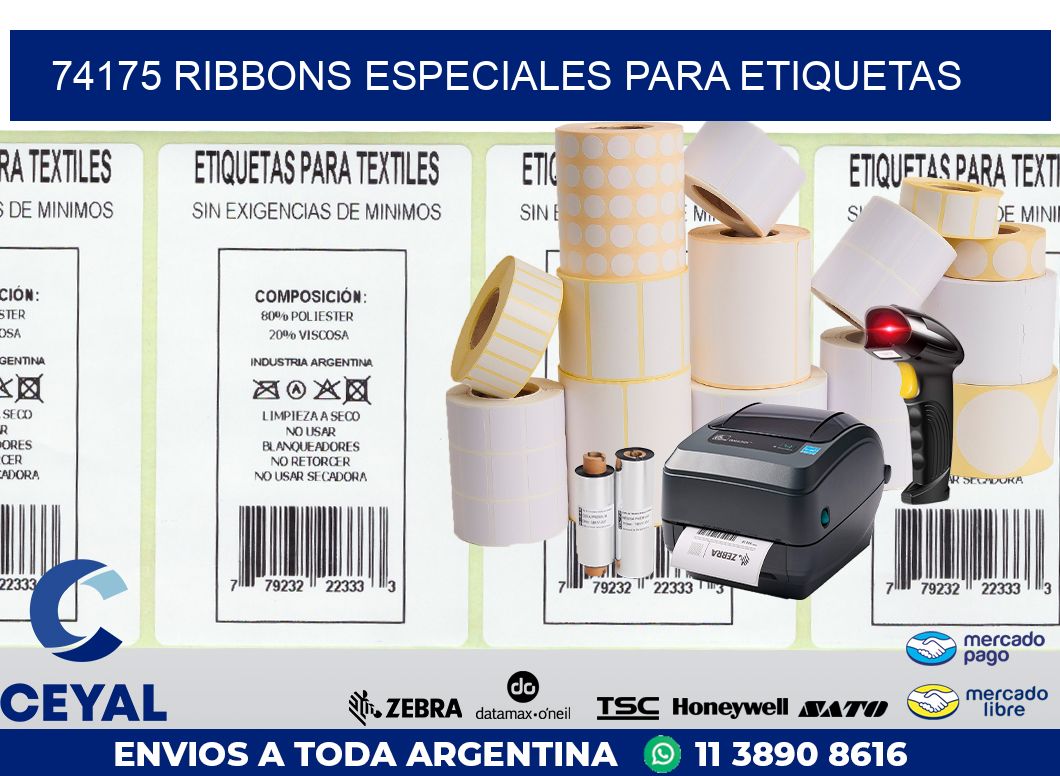 74175 RIBBONS ESPECIALES PARA ETIQUETAS