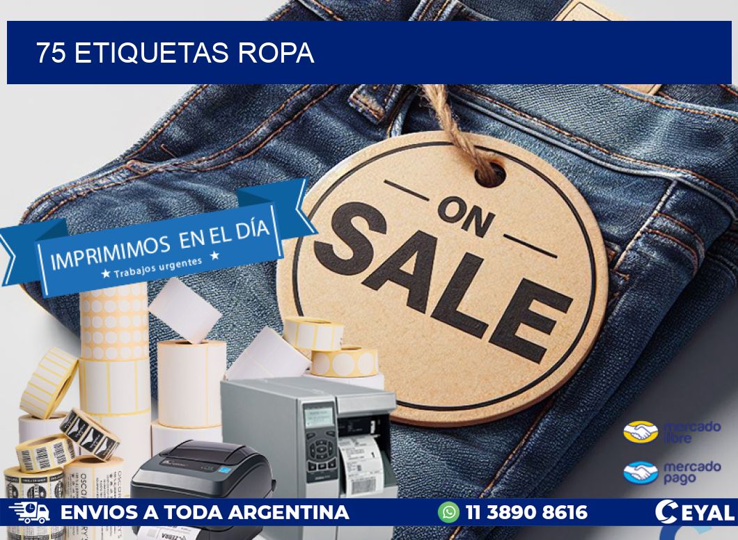 75 ETIQUETAS ROPA