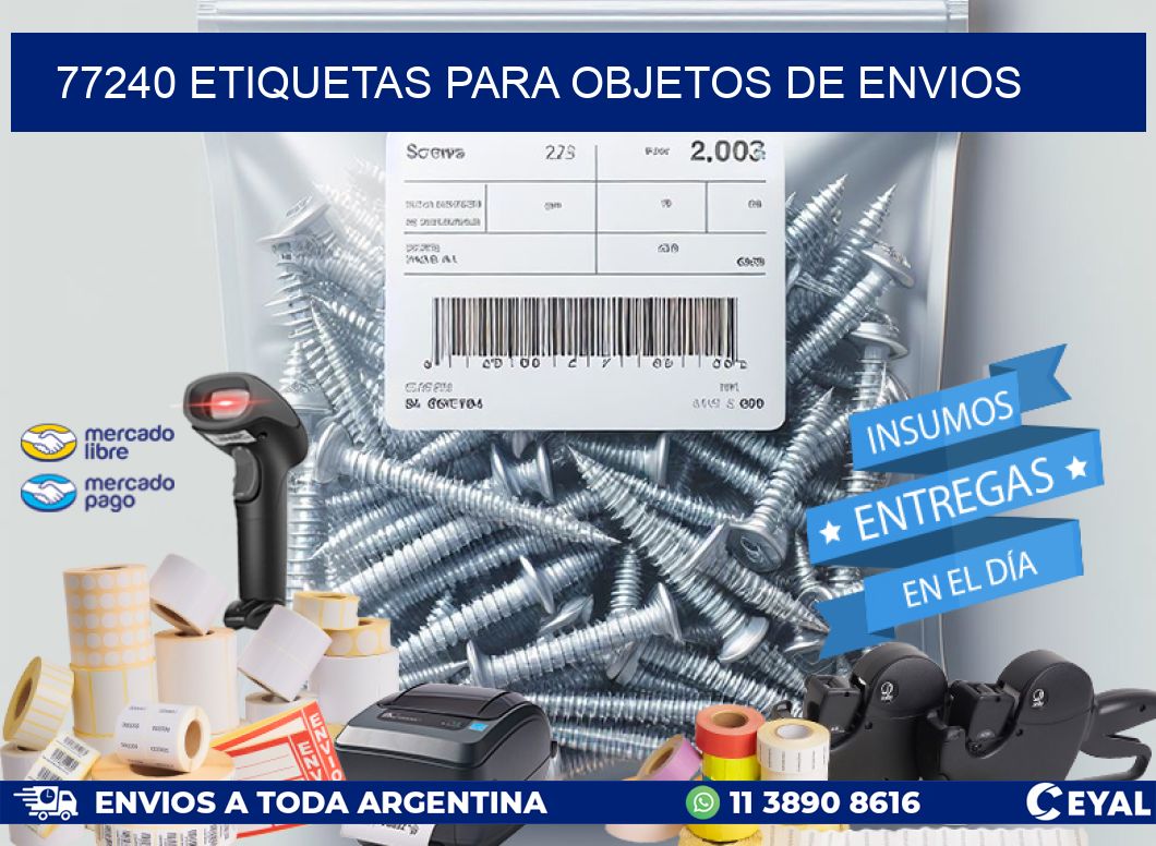 77240 Etiquetas para objetos de envios
