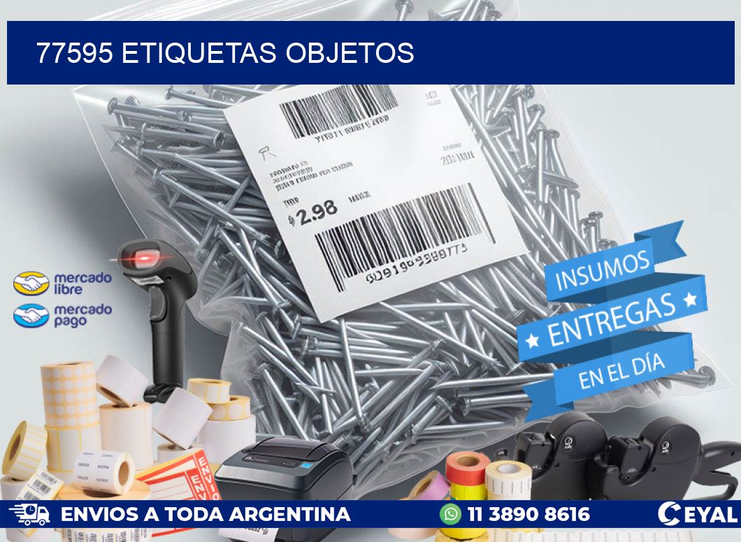 77595 etiquetas objetos