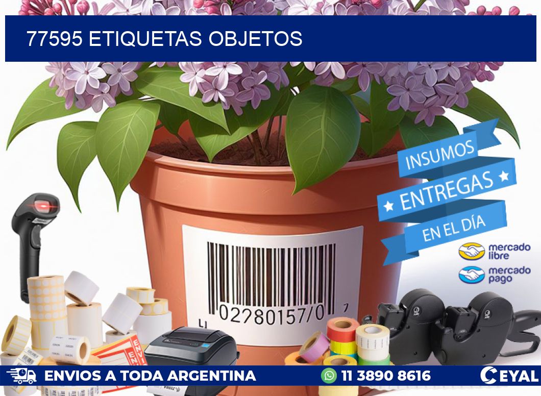 77595 etiquetas objetos