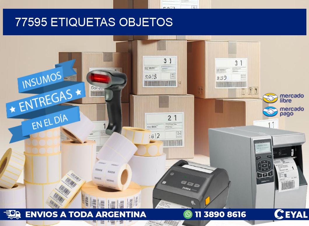 77595 etiquetas objetos