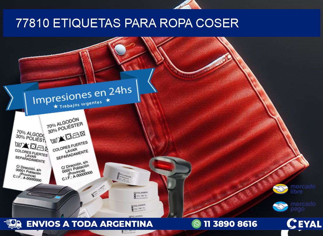 77810 ETIQUETAS PARA ROPA COSER