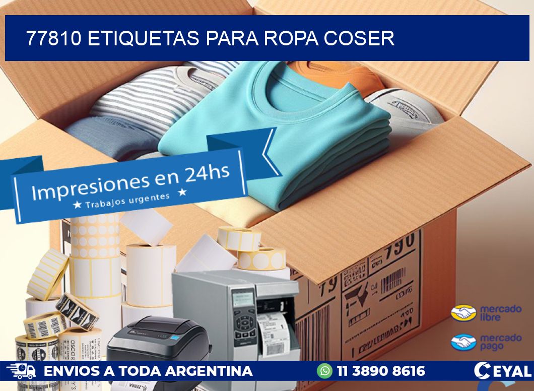 77810 ETIQUETAS PARA ROPA COSER